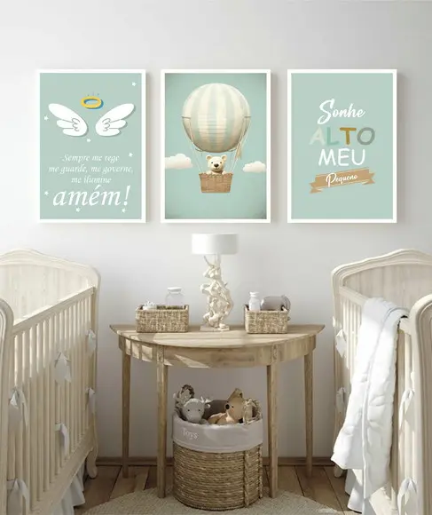 Quadros Decorativos Infantil Personalizado Frases Moldura