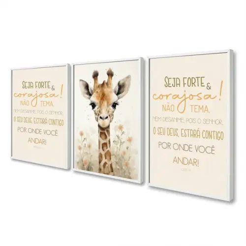 Quadros Decorativos Infantil Personalizado Animais Moldura