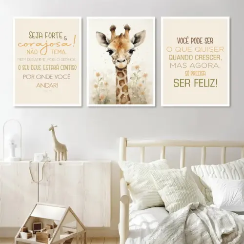 Quadros Decorativos Infantil Personalizado Animais Moldura