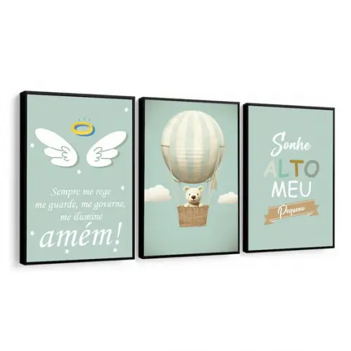 Quadros Decorativos Infantil Personalizado Quarto Moldura