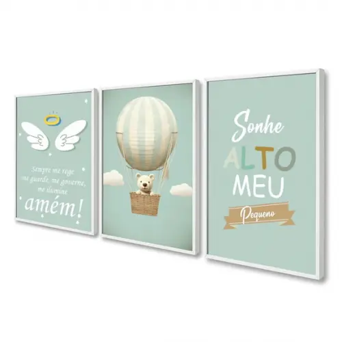 Quadros Decorativos Infantil Personalizado Frases Moldura