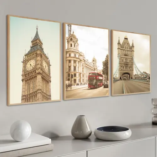 Quadros Decorativos Londres Big Ben Cidade Paisagem Moldura
