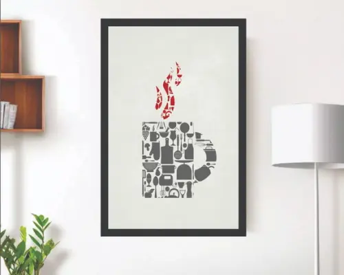 Quadros Decorativos Minimalista Café Cafeteria Restaurante