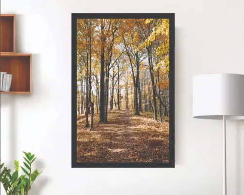 Quadros Decorativos Minimalista Floresta Paisagem Moldura
