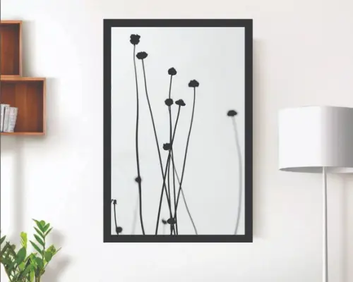 Quadros Decorativos Minimalista Folhagem Preto e Branco Luxo