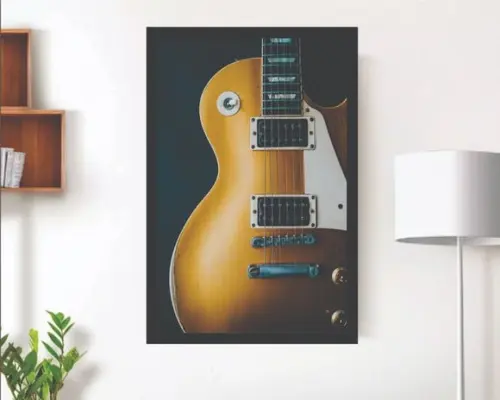 Quadros Decorativos Minimalista Guitarra Musica Instrumento