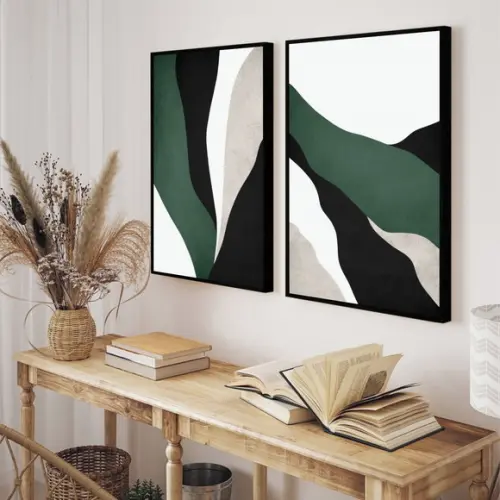 Quadros Decorativos Modernos Abstrato Para Sala Com Moldura