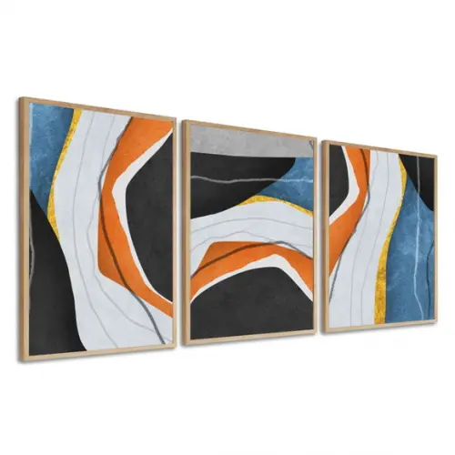 Quadros Decorativos Modernos Abstratos para Sala com Moldura