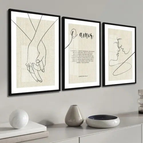Quadros Decorativos Modernos Bege Quarto Casal Boho Vidro