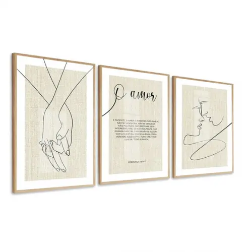 Quadros Decorativos Modernos Bege Quarto Casal com Vidro