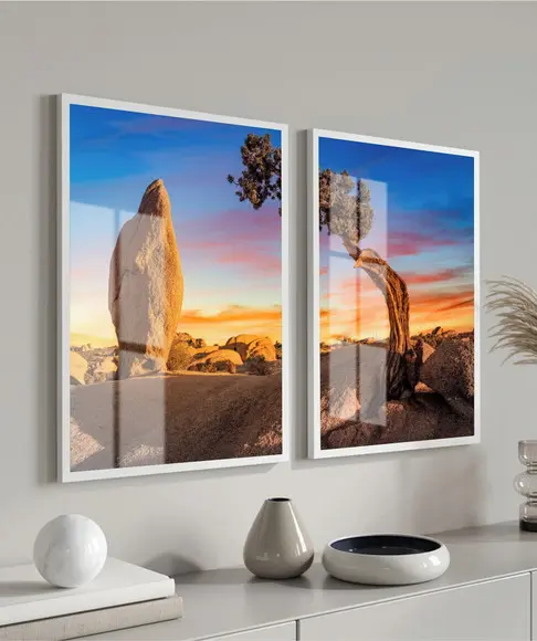 Quadros Decorativos Modernos Paisagem Com Moldura e Vidro
