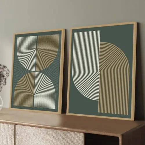 Quadros Decorativos Modernos Para Sala Abstrato Com Moldura