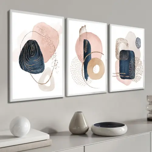 Quadros Decorativos Modernos Para Sala Abstrato Com Moldura