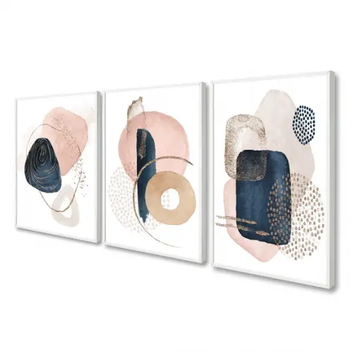 Quadros Decorativos Modernos Para Sala Abstrato Com Moldura