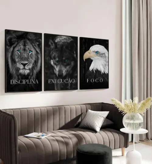 Quadros Decorativos Motivação Frase Escritório Moldura Vidro