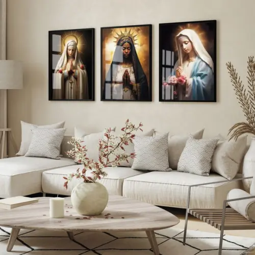 Quadros Decorativos Nossa Senhora Religioso Moldura e Vidro