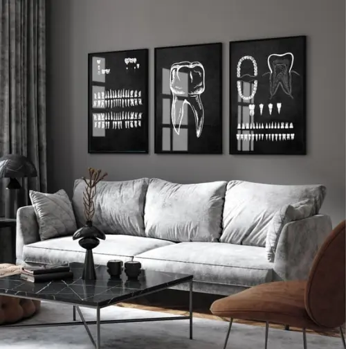 Quadros Decorativos Odontologia Consultório Dentista Vidro