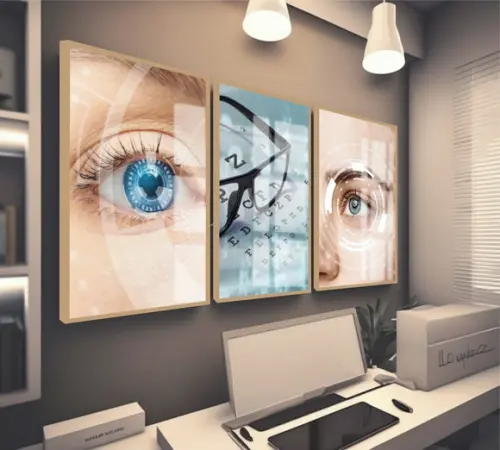 Quadros Decorativos Oftalmologia Consultório Médico Vidro
