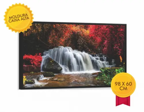 Quadros Decorativos Paisagem Cachoeiras Natureza com Moldura