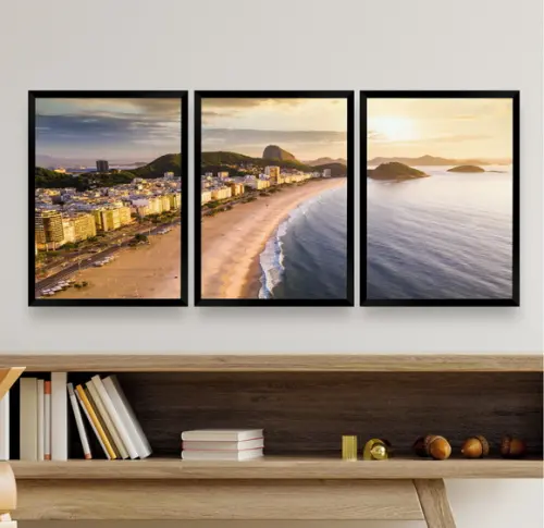 Quadros Decorativos Paisagem Cidade Rio De Janeiro Moldura