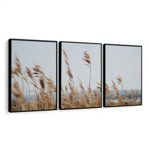 Quadros Decorativos Paisagem Folhagem Para Sala Com Moldura