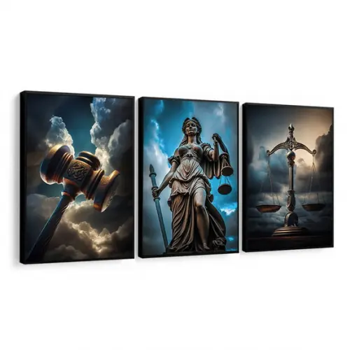 Quadros Decorativos para Advogado Escritório Deusa Justiça