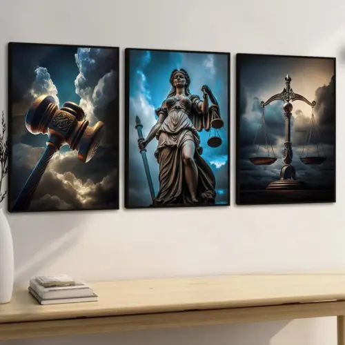 Quadros Decorativos para Advogado Escritório Deusa Justiça