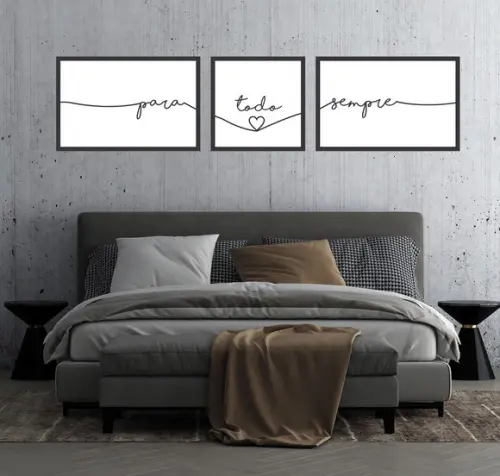 Quadros Decorativos Para Quarto De Casal Frases Com Moldura
