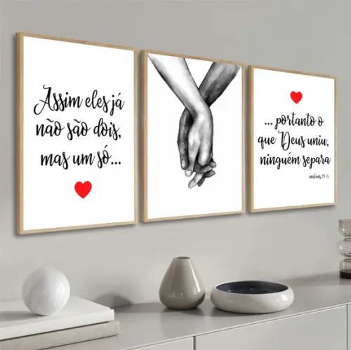 Quadros Decorativos para Quarto de Casal Oração com Moldura