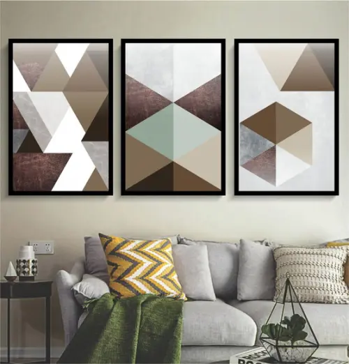 Quadros Decorativos Para Sala Abstrato Terracota Quarto Hall