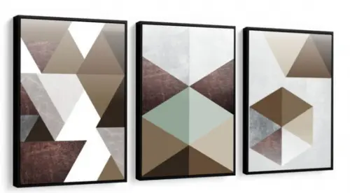 Quadros Decorativos Para Sala Abstrato Terracota Quarto Hall