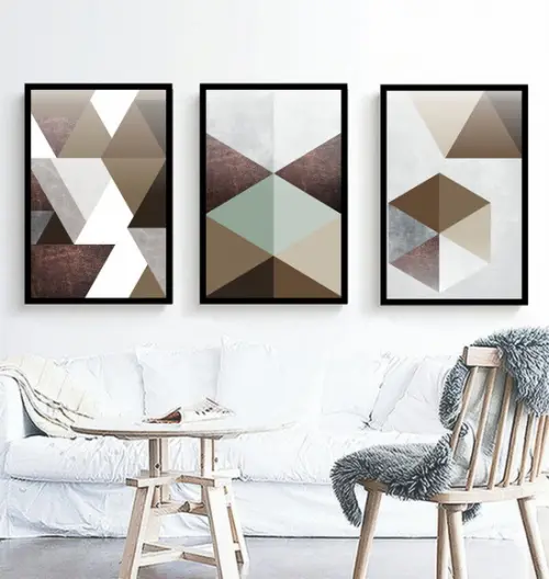 Quadros Decorativos Para Sala Abstrato Terracota Quarto Hall