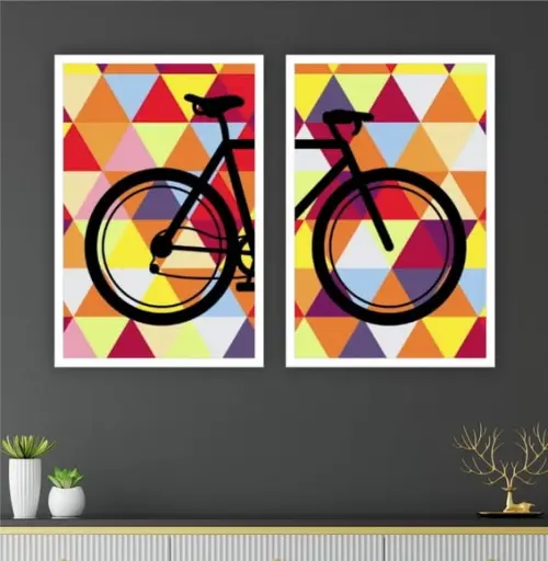 Quadros Decorativos Para Sala Grande Bicicleta Corredor Hall