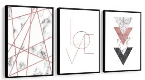 Quadros Decorativos Para Sala Quarto De Casal Love Moldura