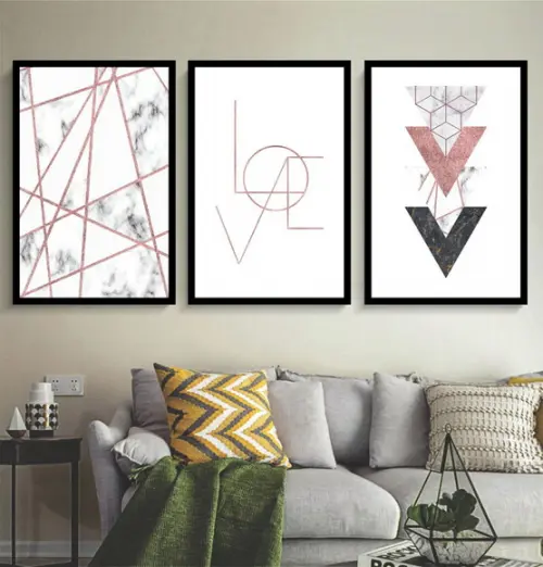Quadros Decorativos Para Sala Quarto De Casal Love Moldura