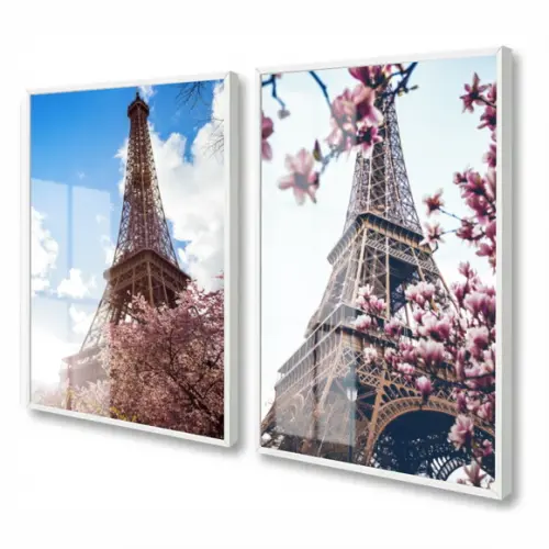Quadros Decorativos Paris Torre Eiffel Com Moldura e Vidro