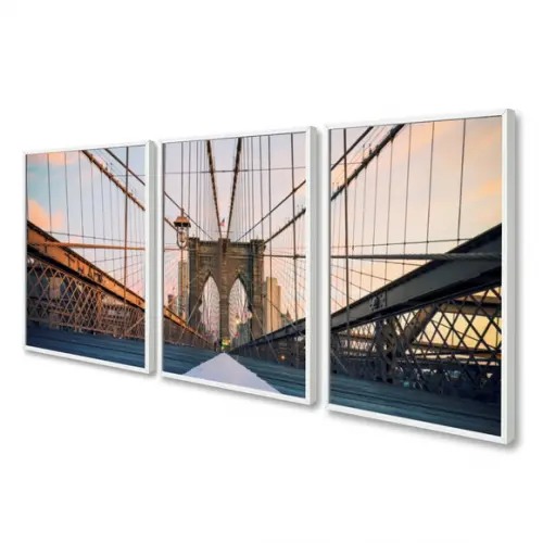 Quadros Decorativos Ponte Brooklyn Moderno Nova York Moldura
