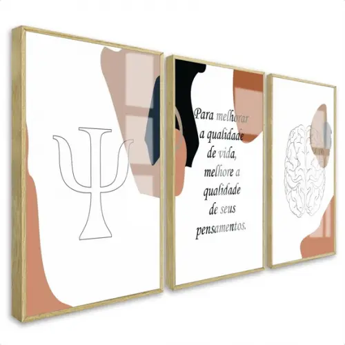 Quadros Decorativos Psicologia Consultório Frases com Vidro
