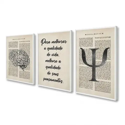 Quadros Decorativos Psicologia Consultório Frases Moldura