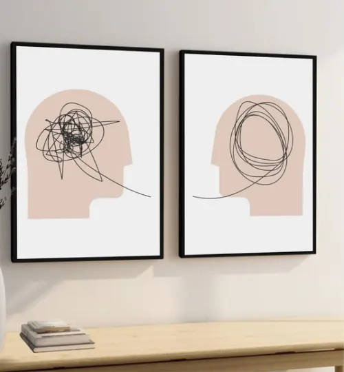 Quadros Decorativos Psicologia Consultório Moderno Moldura