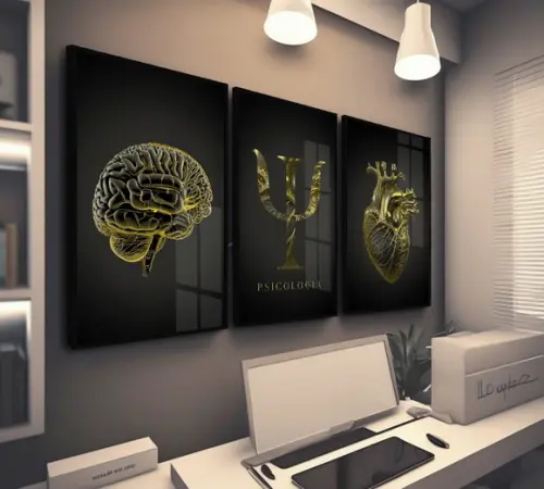 Quadros Decorativos Psicologia Consultório Moldura e Vidro