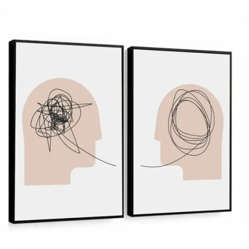 Quadros Decorativos Psicologia Consultório Moderno Moldura