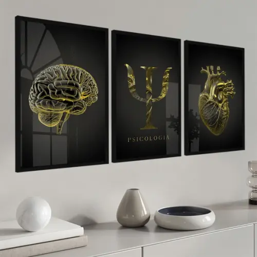 Quadros Decorativos Psicologia Consultório Moldura e Vidro