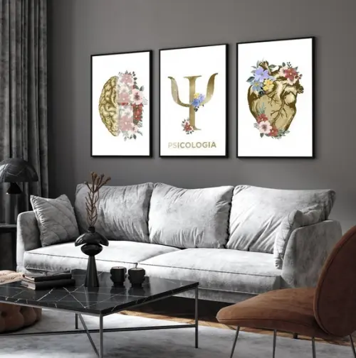 Quadros Decorativos Psicologia Frases Consultório com Vidro