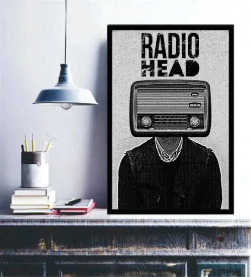 Quadros Decorativos Radio Head Bandas Rock Musica Moldura