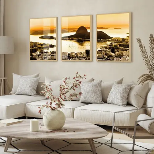 Quadros Decorativos Rio de Janeiro Cidade Paisagem com Vidro