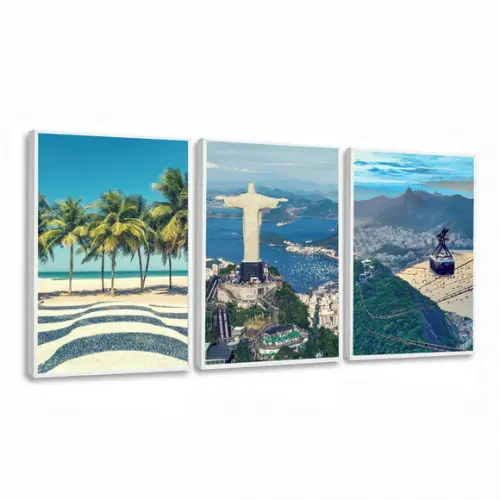 Quadros Decorativos Rio de Janeiro Cristo Redentor Moldura