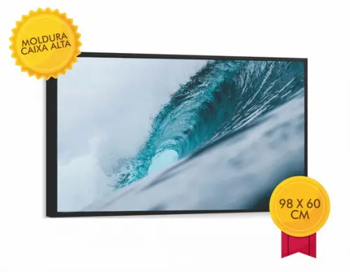Quadros Praia Paisagem Decoração Onda Mar Oceano Com Moldura
