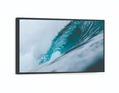 Quadros Praia Paisagem Decoração Onda Mar Oceano Com Moldura
