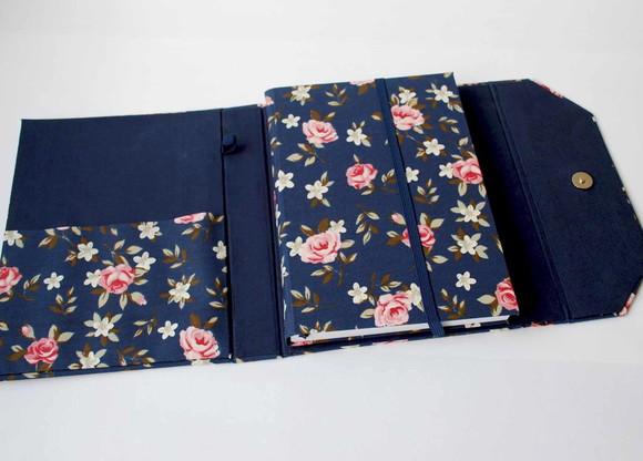 Agenda 2024 Feminina Floral Marinho